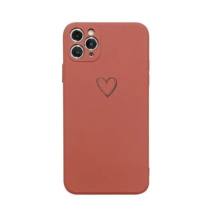 Silicone iPhone case in solid colours like black, green, pink, and white, showing TPU material and slim back cover design