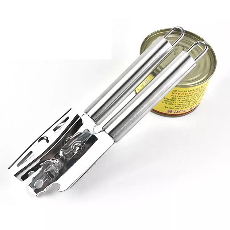 Stainless steel can opener with universal packaging options for durable and efficient can opening