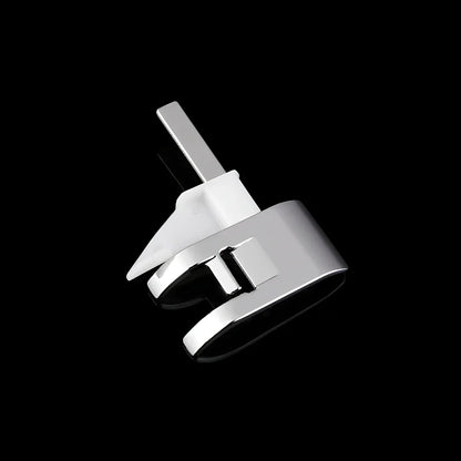 Regular sewing machine presser foot with red border guide for precise quilting seam measurements