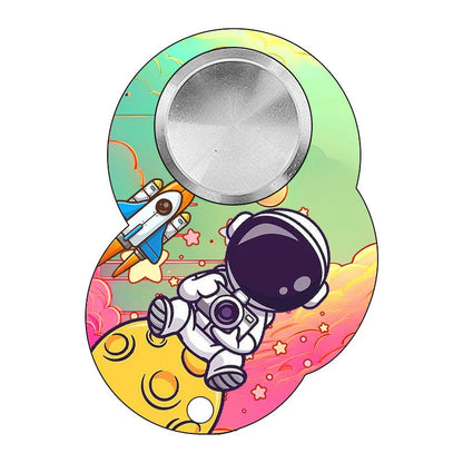 Customizable fidget spinner toy with keychain, available in various designs for stress relief and focus