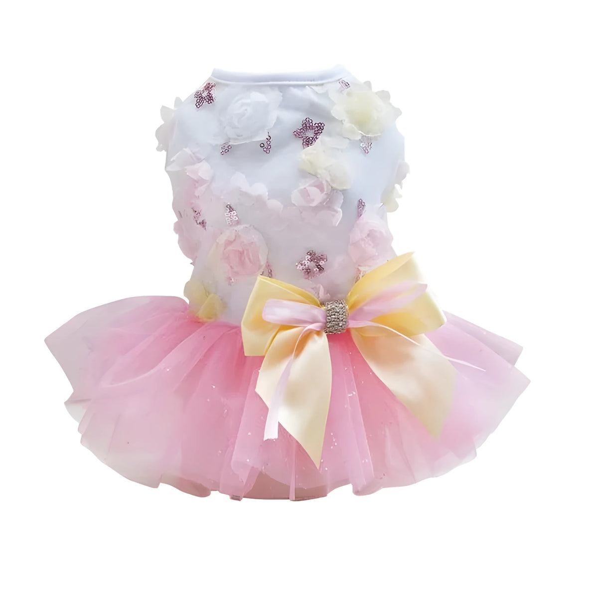 Dog skirt princess tutu teddy dress in cotton and lace with mesh detail, thin summer dog clothes, light green pink sky blue, XS to XL