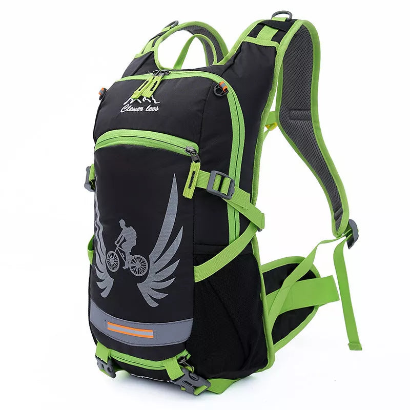 Compact nylon bicycle backpack in five colors, under 20L capacity, ideal for cycling essentials