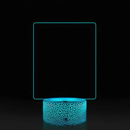 3D acrylic LED message board with touch controls showing illuminated writing on 3.5mm thick surface