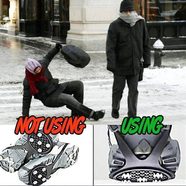 Silicone Non-Slip Shoe Grips for ice and snow safety in multiple colors
