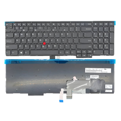 Black laptop keyboard replacement for Lenovo E531 W541 T550 W550 W550s models with USB connection