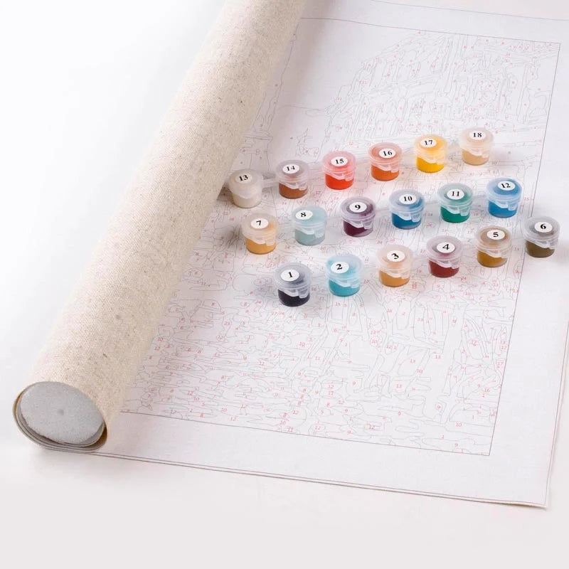 Hand-painted peacock digital oil painting on canvas, 40*50 inches, vibrant colors