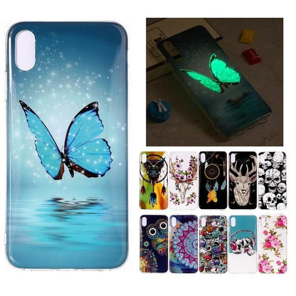 Luminous butterfly cartoon design phone case for iPhone models