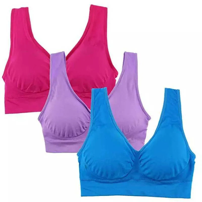 Women's seamless yoga tank top and sports bra in various colors for fitness and casual wear