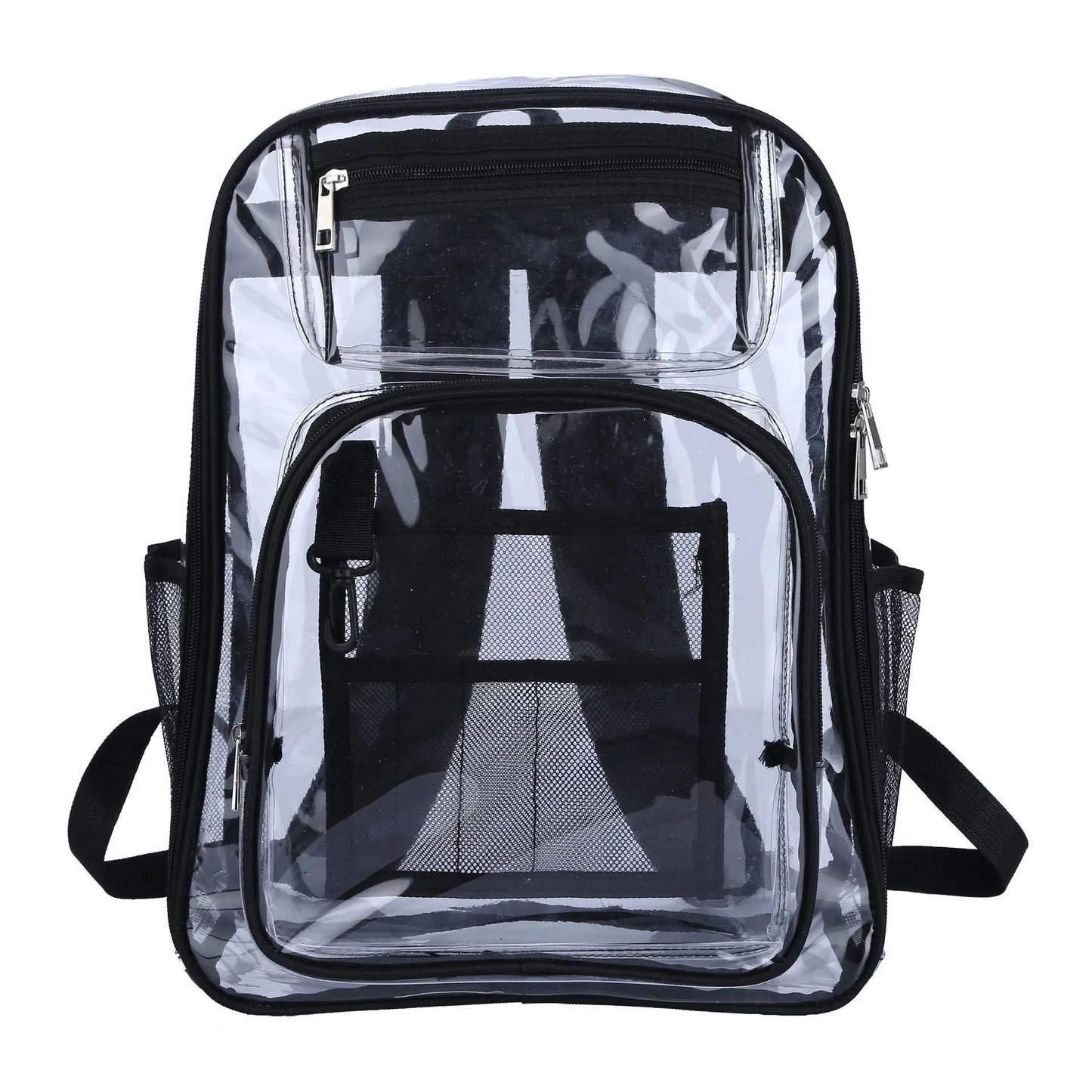 Transparent PVC waterproof backpack with voile inner bag in choice of colours.