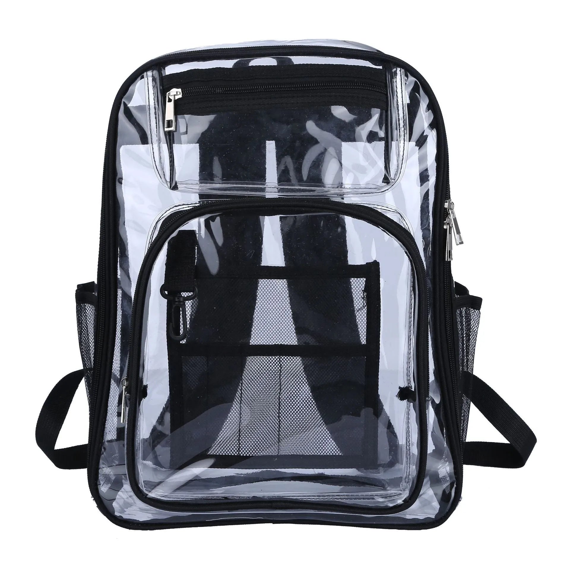 Transparent PVC waterproof backpack with voile inner bag in choice of colours.