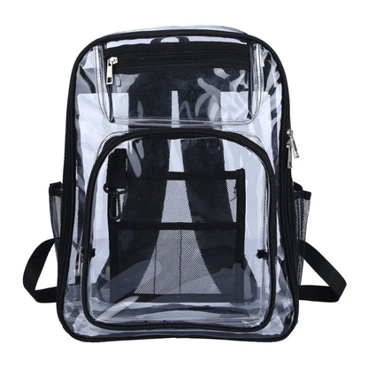 Transparent PVC waterproof backpack with voile inner bag in choice of colours.