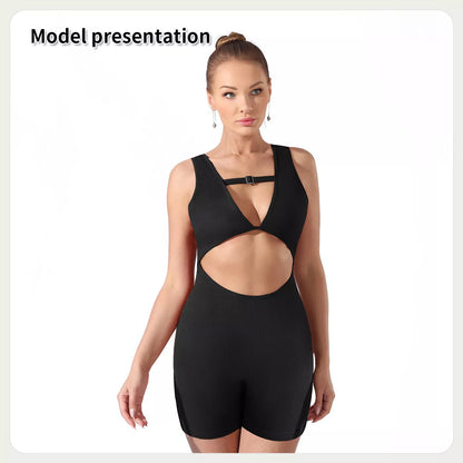 Black and Red Brown Bodysuit with Snap Closure for a sleek silhouette