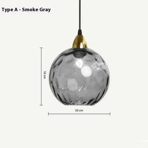 Nordic style water-wave glass ball chandelier pendant lamp in multiple colour options