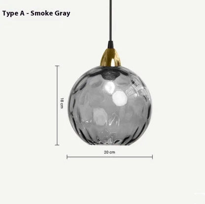 Nordic style water-wave glass ball chandelier pendant lamp in multiple colour options