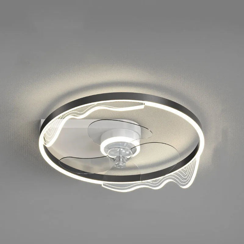 Landi modern Nordic-style LED ceiling lamp with fan for children's rooms, iron construction
