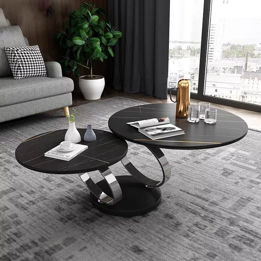Rotary multifunctional folding table in slate, available in four color options