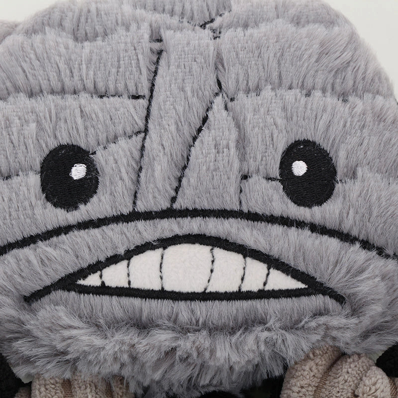 Halloween Witch Devil Pumpkin Pet Training Squeak Toys for Dogs in green, orange, and gray