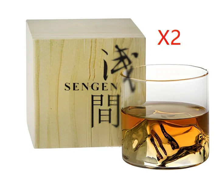 Japanese whiskey glass with 200ml capacity, heat-resistant transparent glass, 73mm height