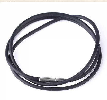 Unique amorphous white crystal pendant necklace with 45cm chain in antique silver or copper