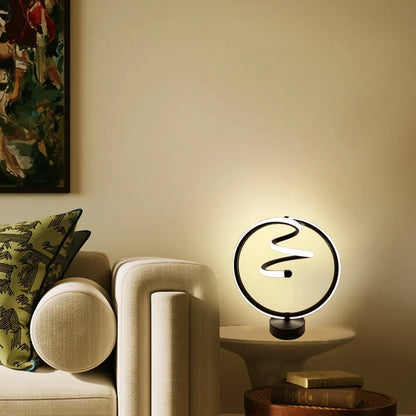 Black musical note-shaped Bluetooth lamp with app control and RGB lighting.