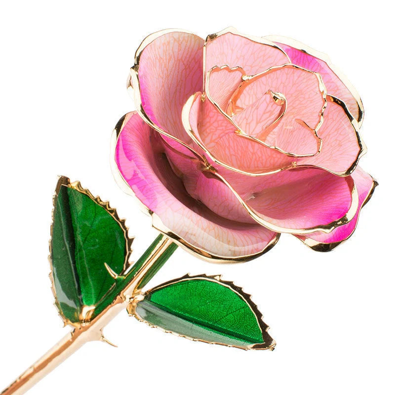 24K gold-plated rose in elegant gift box, perfect for Valentine's Day