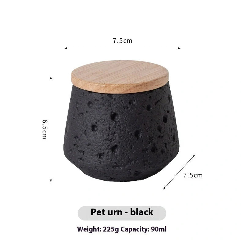 Handmade cement pet cinerary casket for teeth and hair keepsakes in six colours
