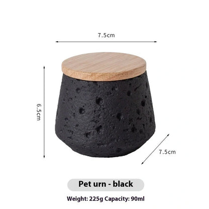 Handmade cement pet cinerary casket for teeth and hair keepsakes in six colours