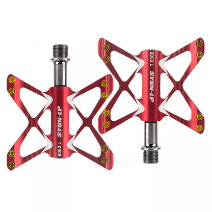 Bicycle Palin Foot Pedal PD-M56 in carbon black, titanium silver, and bright gold