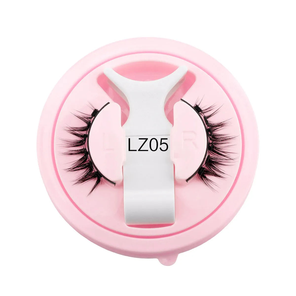 Reusable waterproof glue-free false eyelashes set with artificial fibre construction