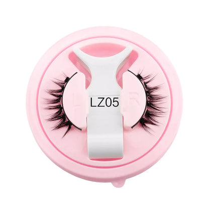 Reusable waterproof glue-free false eyelashes set with artificial fibre construction