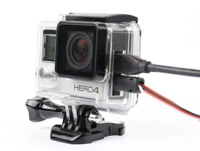 Sports camera case with movable base and screw for secure mounting