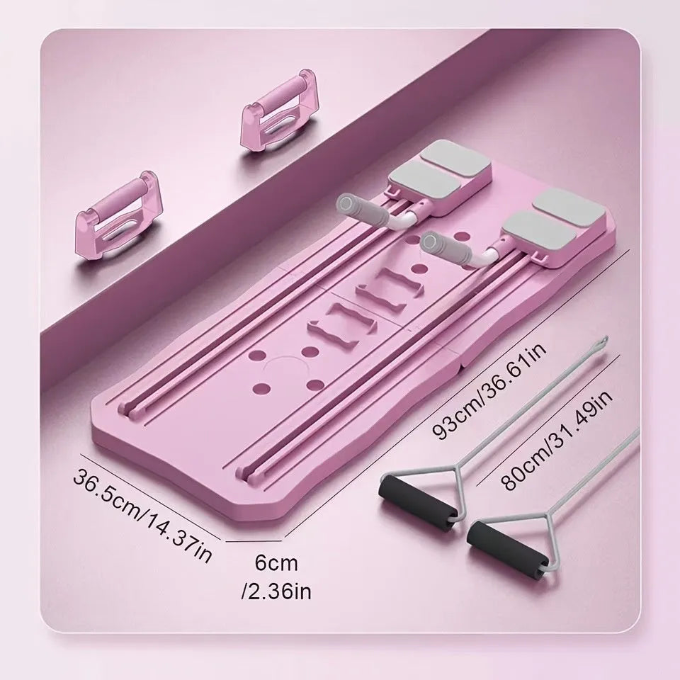 Pink and blue ABS fitness board for home core exercises