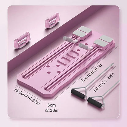 Pink and blue ABS fitness board for home core exercises
