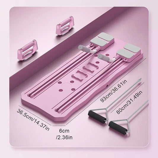 Pink and blue ABS fitness board for home core exercises