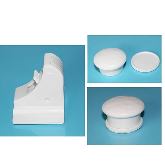 White ABS child safety magnetic locks with normally open switch, 3.8cm size with magnetic key