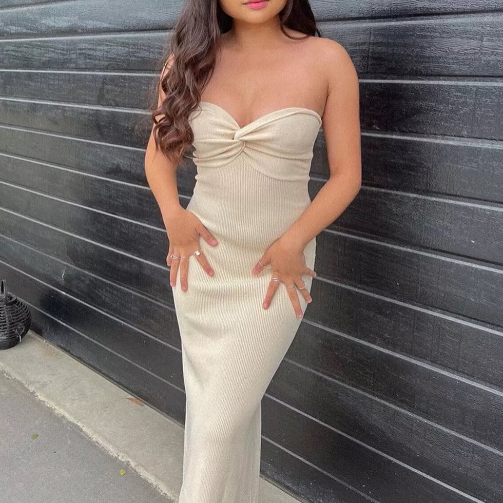 Women's knitted cross off shoulder woolen weaving dress in various colors