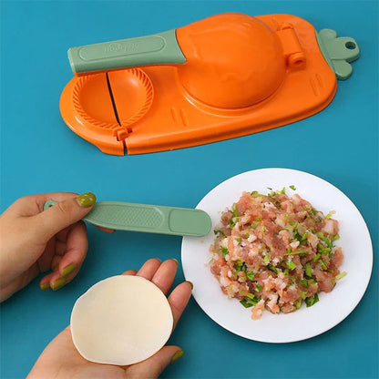 Premium 2-in-1 Dumpling Maker with Ergonomic Handle and Versatile Design for Effortless Dough Pressing and Skin Forming