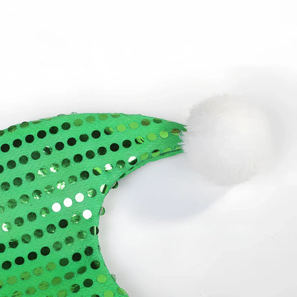 Red and green Christmas hat with 29.5cm circumference made from non-woven fabric