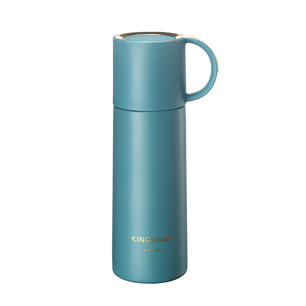 350ml stainless steel insulated water bottle with vacuum technology and leakproof seal in blue colour option