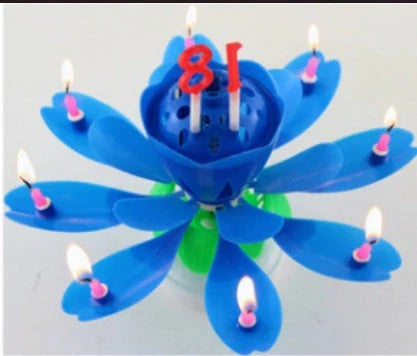 Musical Lotus Candles in various colors with a unique lotus design and music feature