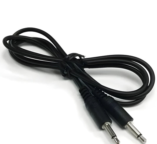 1 metre long 3.5 mm audio extension cable with straight male plug and female socket
