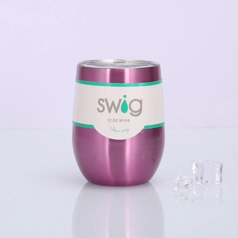 Swig Eggshell Cup - 12oz Stainless Steel Insulated Wine Tumbler with Variety of Color Options