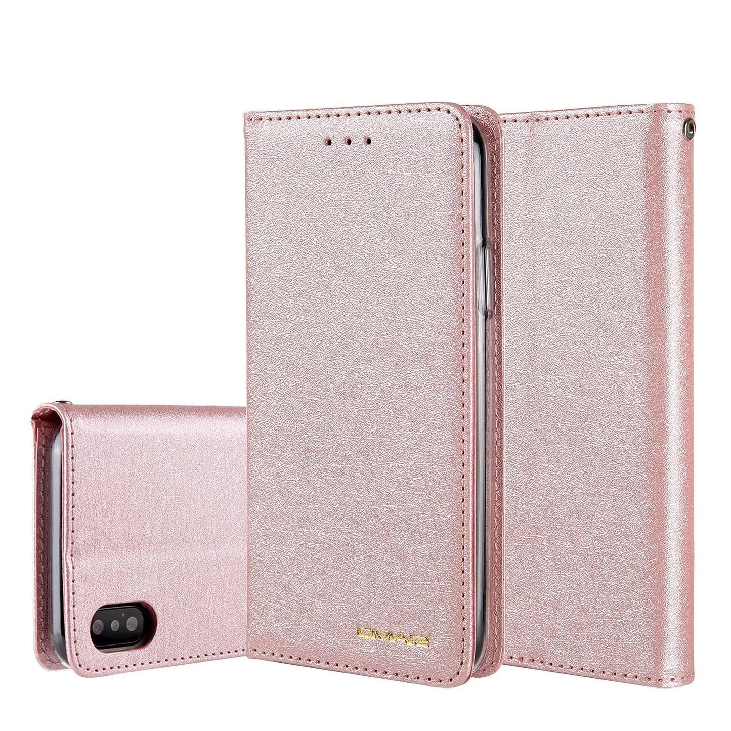 PU leather flip phone case with card slots for iPhone in multiple colour options