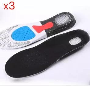 Custom-cut sports insoles with shock absorption and breathable design for enhanced foot comfort
