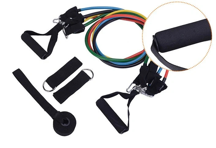 Portable Fitness Resistance Bands Set for home workouts and strength training