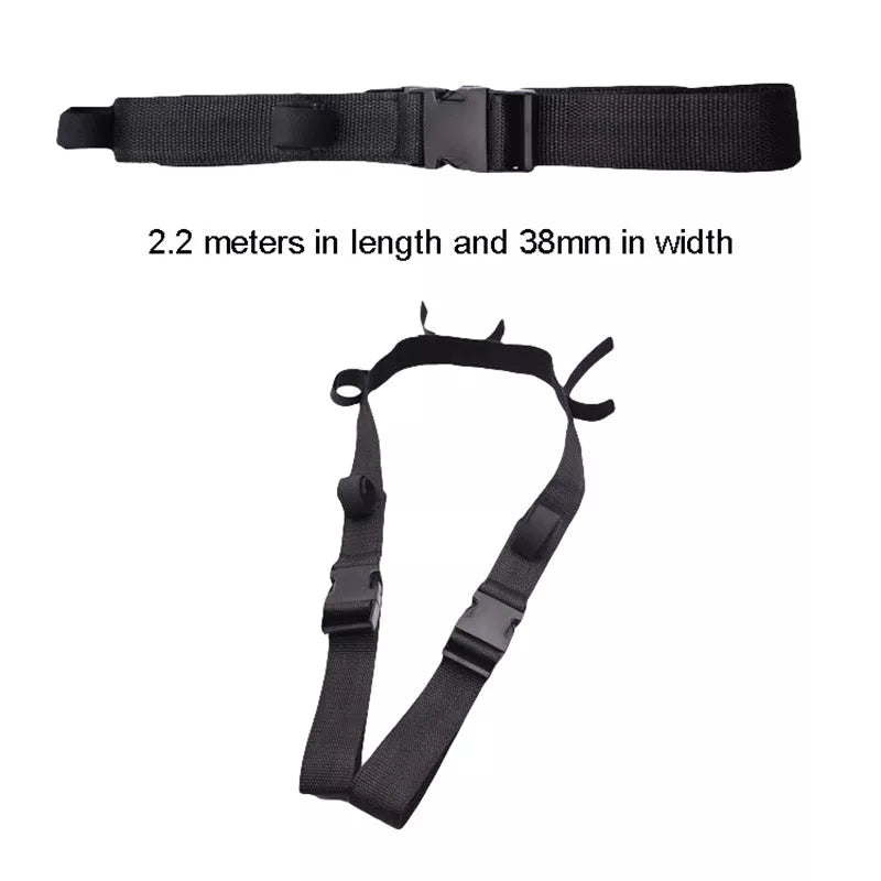 Adjustable black pp webbing belt for securing fishing rods in vehicles