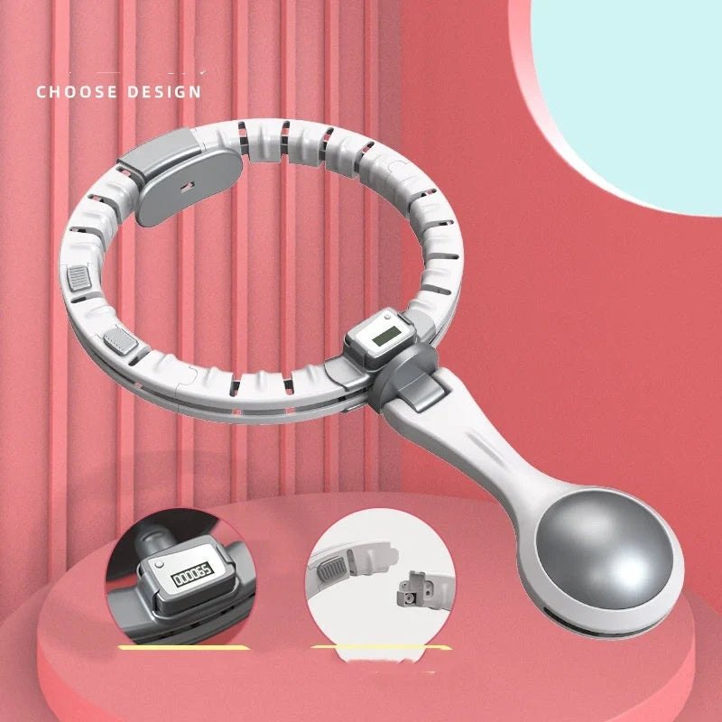 Smart Counting Hoop with adjustable sections for customizable fitness workouts
