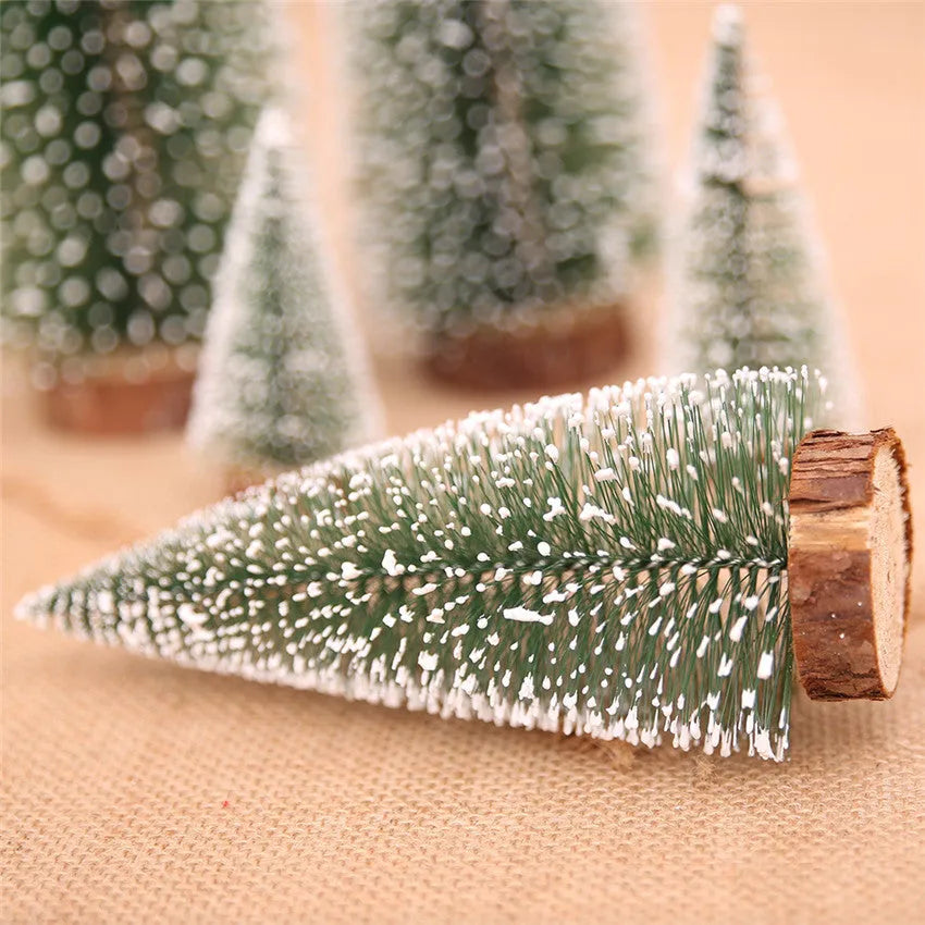 Green and white artificial Christmas pine needle tree decoration in 10 cm to 30 cm sizes