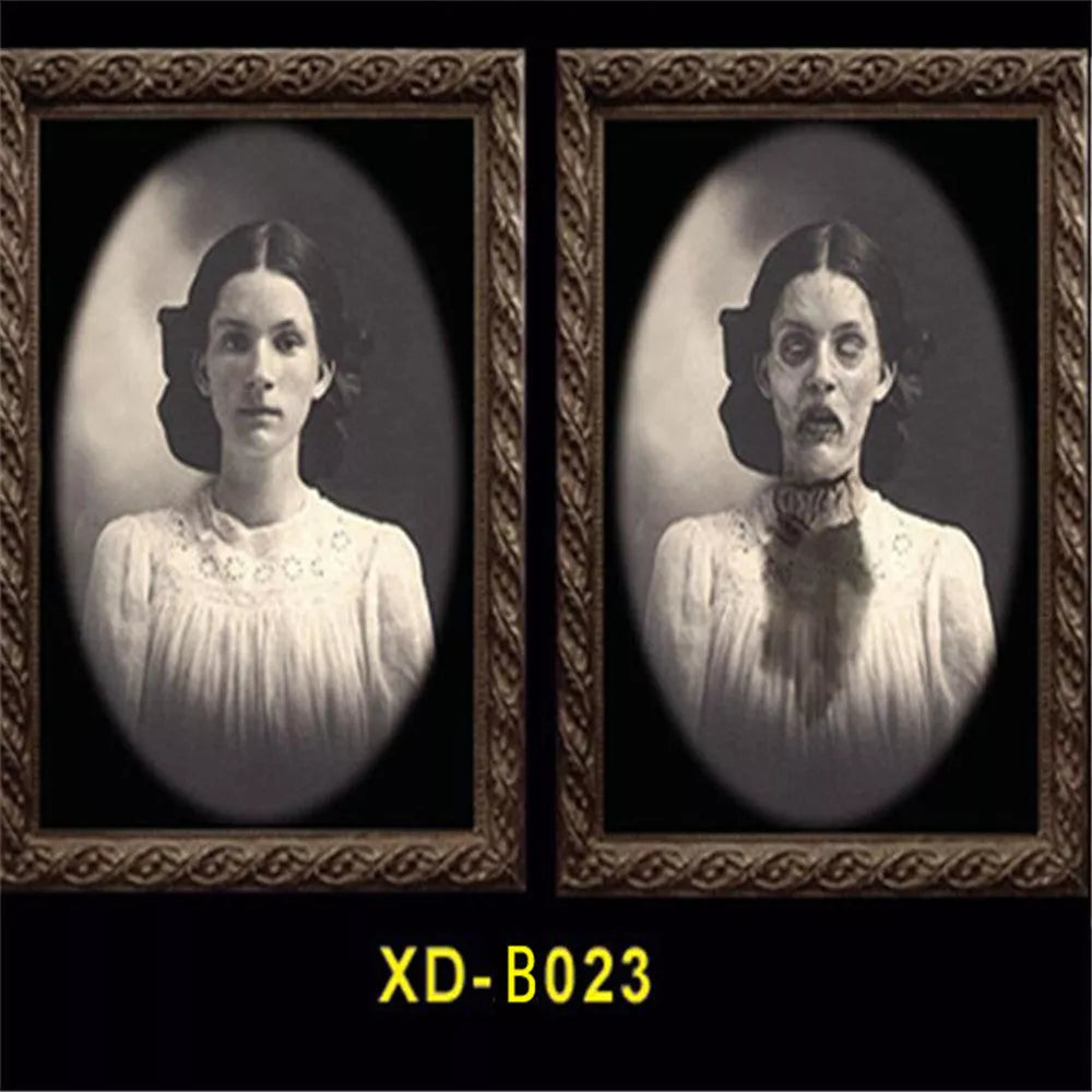 3D People Ghost Festival Changing Photo Frame with visual illusion effect for Halloween