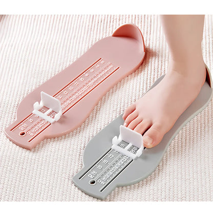 Blue children's foot measuring ruler with 0-20cm scale on ABS plastic 22.7x9x2.5cm